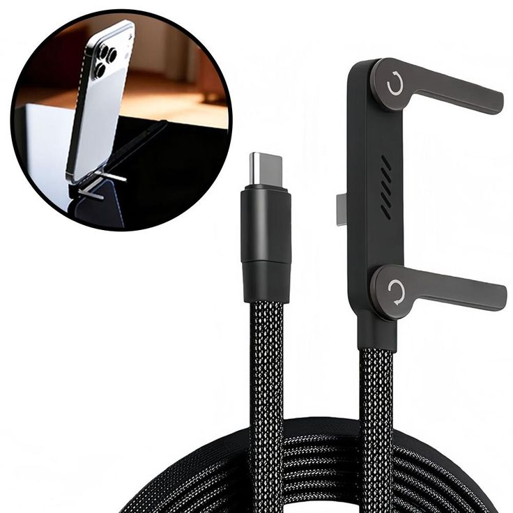 2 IN 1 INVISIBLE HOLDER CHARGER CABLE   240   USB TO C FAST CHARGING CABLE